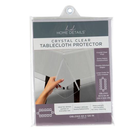 Home Details 120" Clear Tablecloth Protector